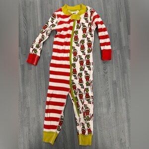 Hanna Andersson Red and Green Kids One Piece Footie
